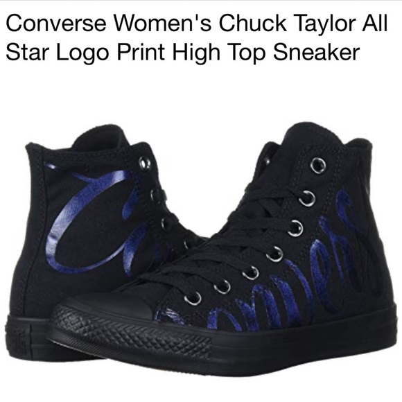 🆕⭐️ Chuck Taylor AS Logo Print Hi Top Trainer BLK - Picture 2 of 14
